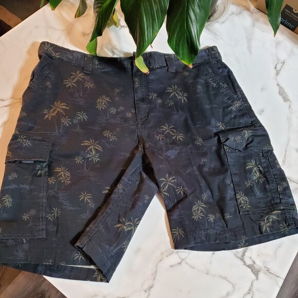 GEORGE Men's Palm Tree Print Cargo Shorts size 40 - Picture 1 of 14